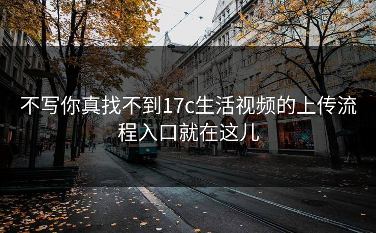 不写你真找不到17c生活视频的上传流程入口就在这儿