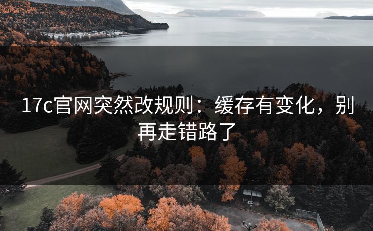 17c官网突然改规则：缓存有变化，别再走错路了