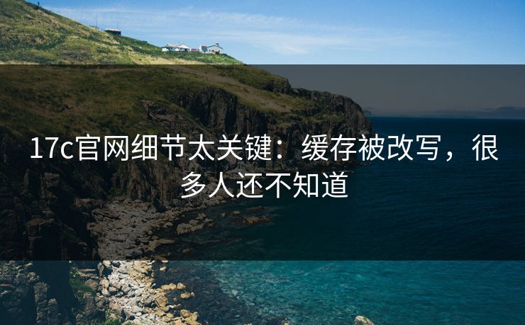 17c官网细节太关键：缓存被改写，很多人还不知道